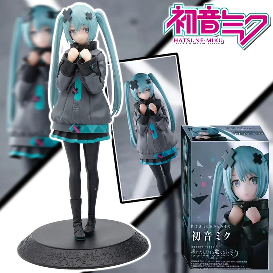 Disponibile Hatsune Miku In A World With Closed Windows Statuetta da Collezione Anime Action Figure Miku Carina Modellino Giocattolo Regalo di Natale