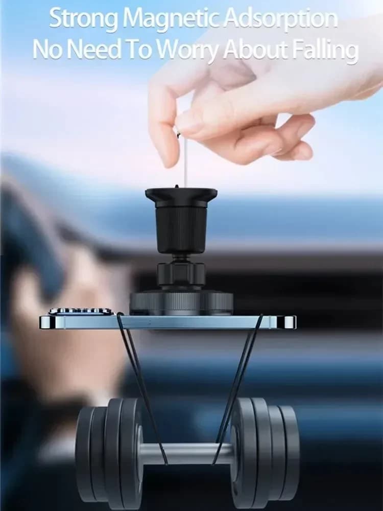 Caricabatterie Wireless Magnetico Qi2 per Auto con Supporto Telefono LED da Bocchetta d'Aria per iPhone Magsafe 17 16 15 14 13 12 Pro Max - Stazione di Ricarica Rapida
