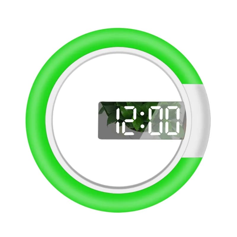 Orologio da Parete Digitale LED a Specchio, Design Semplice e Creativo, con Sveglia e Temperatura, Display Elettronico a 7 Colori Commutabili