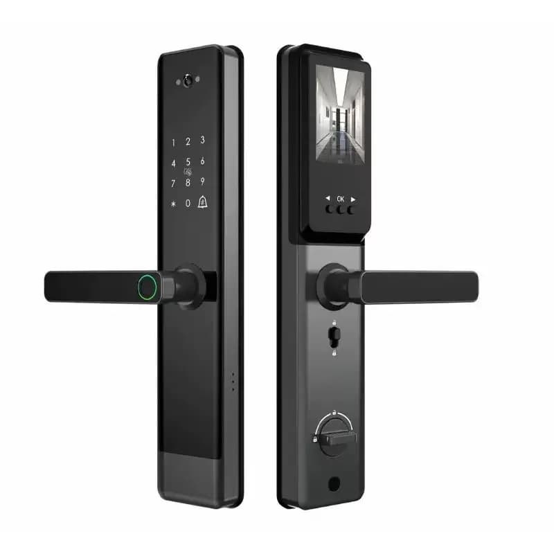 Visual Peephole Fingerprint Smart Lock With WiFi Tuya App Remote Control & Camera Cloud Storage For Home Security Entry Door