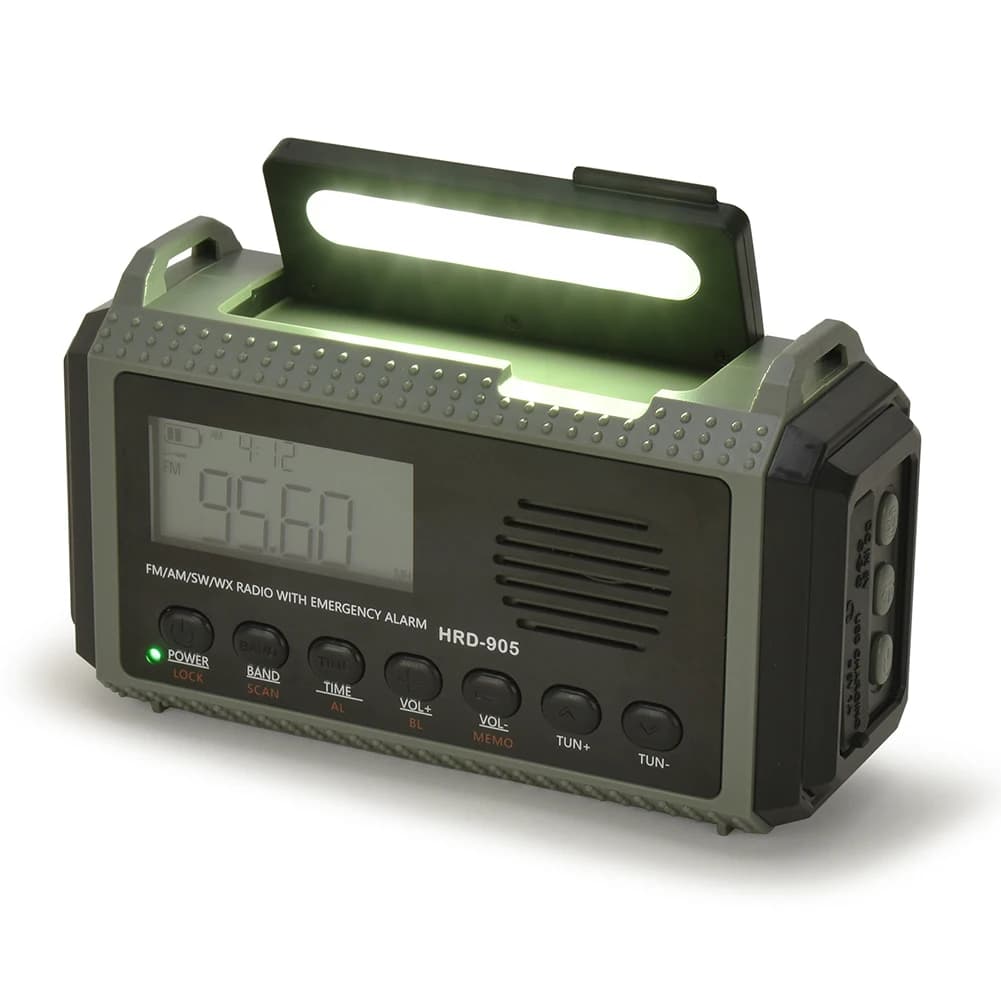 AM FM SW NOAA Weather Radio 4 Ways Powered 10000MAh Multifunction Radio Torch SOS Alarm Power Bank for Survival