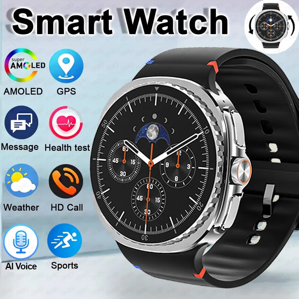 Nuovo HC8 Smart Watch quadrante rotante GPS Tracking Al Voice 400mAh Batteria Frequenza cardiaca Sport Chiamata Bluetooth Smart Watch esterno