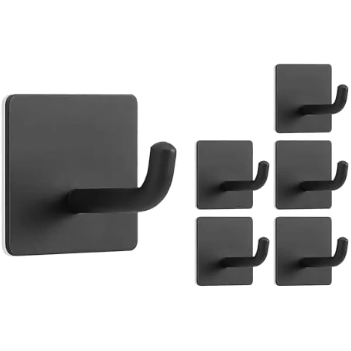 Adhesive Towel Hooks, 304 Stainless Steel Self Sticky Wall Hooks Waterproof Shower Hooks for Robe/Clothes, No Drilling Towel Han