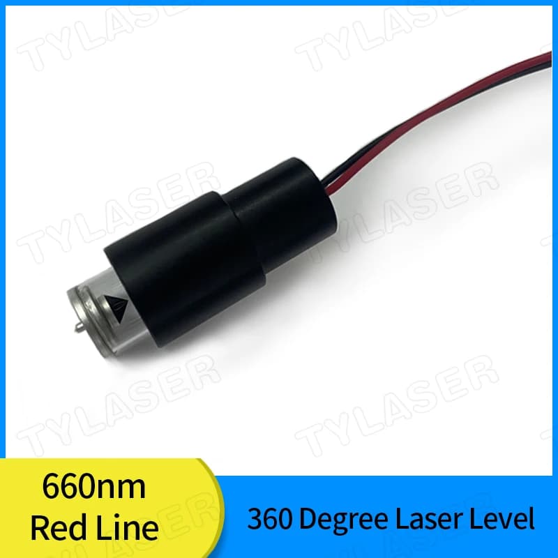 360-degree laser module 660nm 10mW 50mW 100mW 200mW Red Laser Line Module for Tester Laser Engraving Machine Accessories