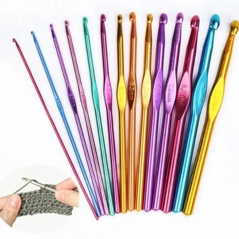 8 pz/10 pz ferri da maglia in alluminio metallo uncinetto Set casa fai da te filato punto maglione tessitura 2-8mm strumenti per ago da cucito