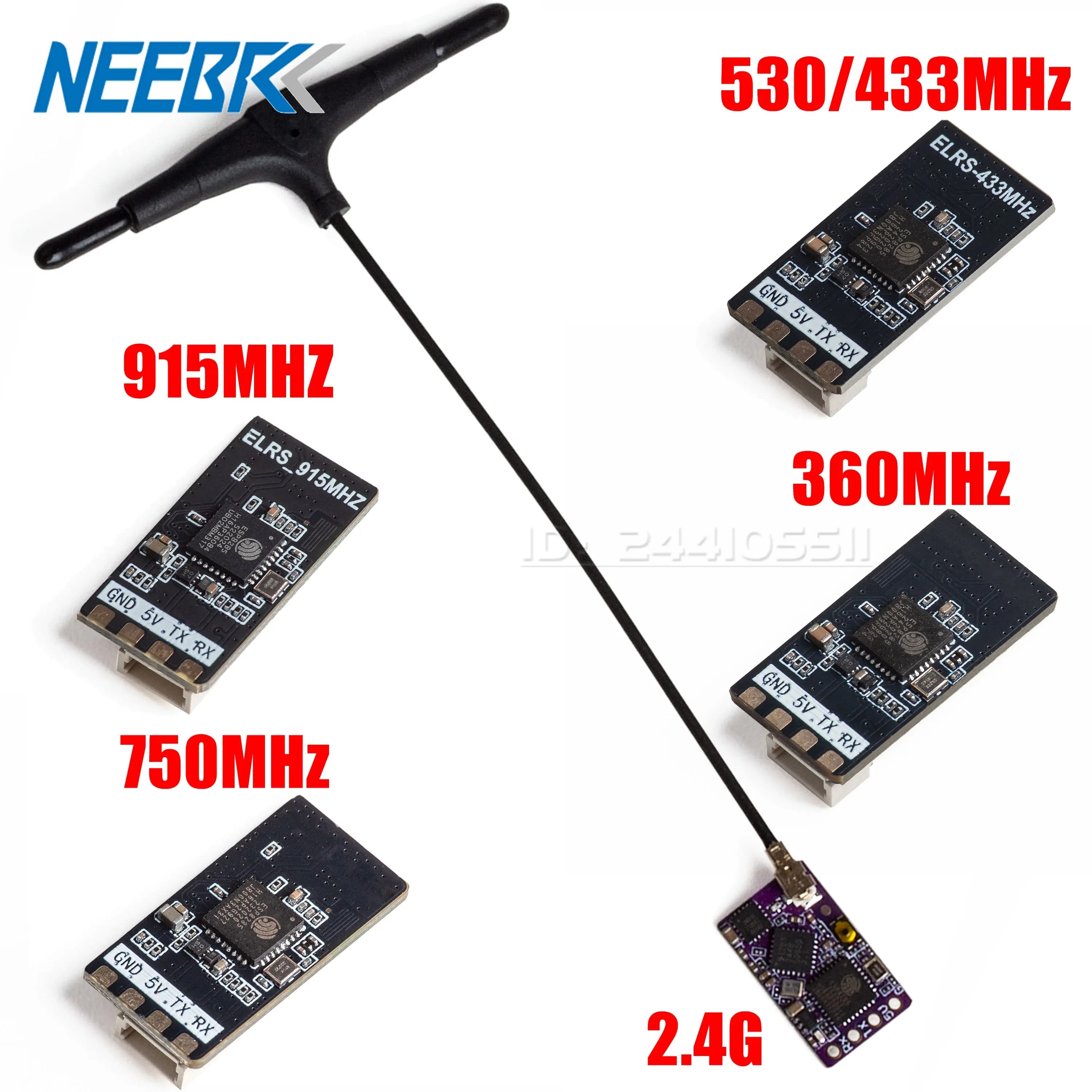 NEEBRC Drone ELRS 2.4G 915Mhz 750Mhz 530MHz 433MHz 360Mhz ExpressLRS Ricevitore Antenna tipo T per RC FPV Freestyle a lungo raggio FAI DA TE