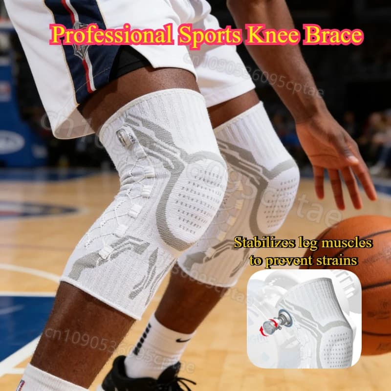 Supporto Professionale per Ginocchio, Regolabile Unisex per Uomini e Donne, per Basket, Corsa, Calcio, Badminton, Escursionismo e Sport