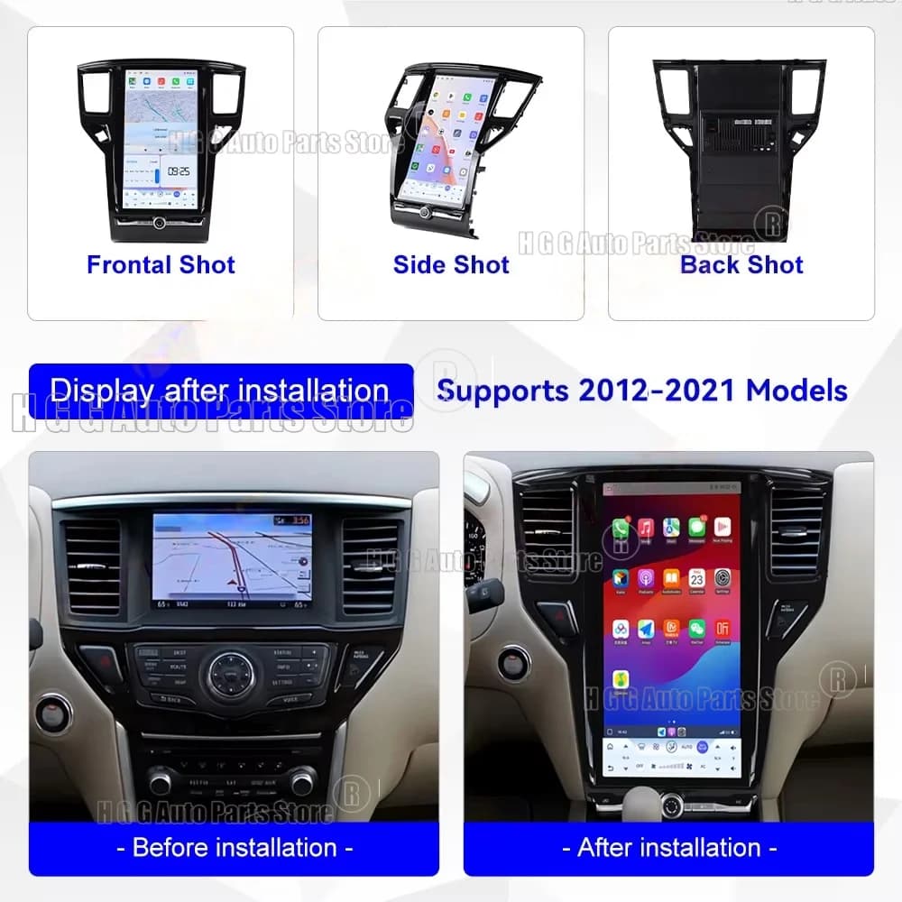 Autoradio Android da 14,8 pollici per Nissan Pathfinder R52 SL SV 2012-2020, lettore multimediale DSP, stereo, Carplay wireless, autoradio.