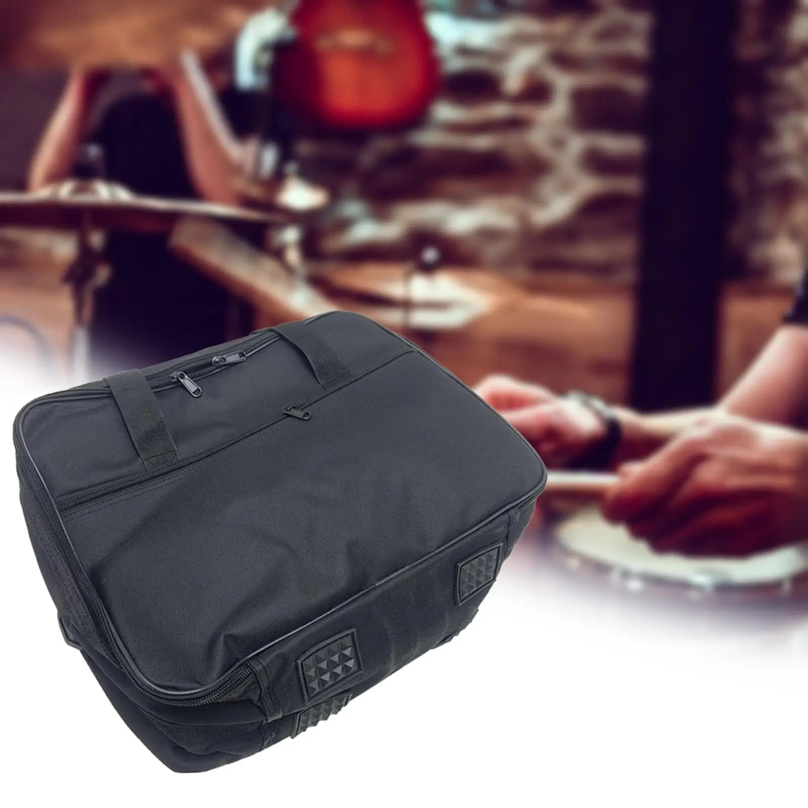 Borsa per pedali per batteria Borsa a tracolla per pedali per doppio grancassa imbottita spessa per concerto