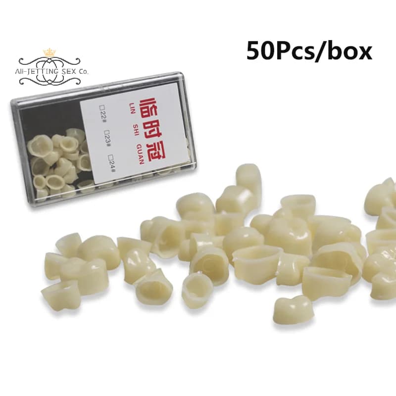 50 Pz/scatola Dentale Temporanea Crown Anterior Kit Front Molare Posterior Denti Impiallacciature Odontoiatria Whitening of teeth Instruments