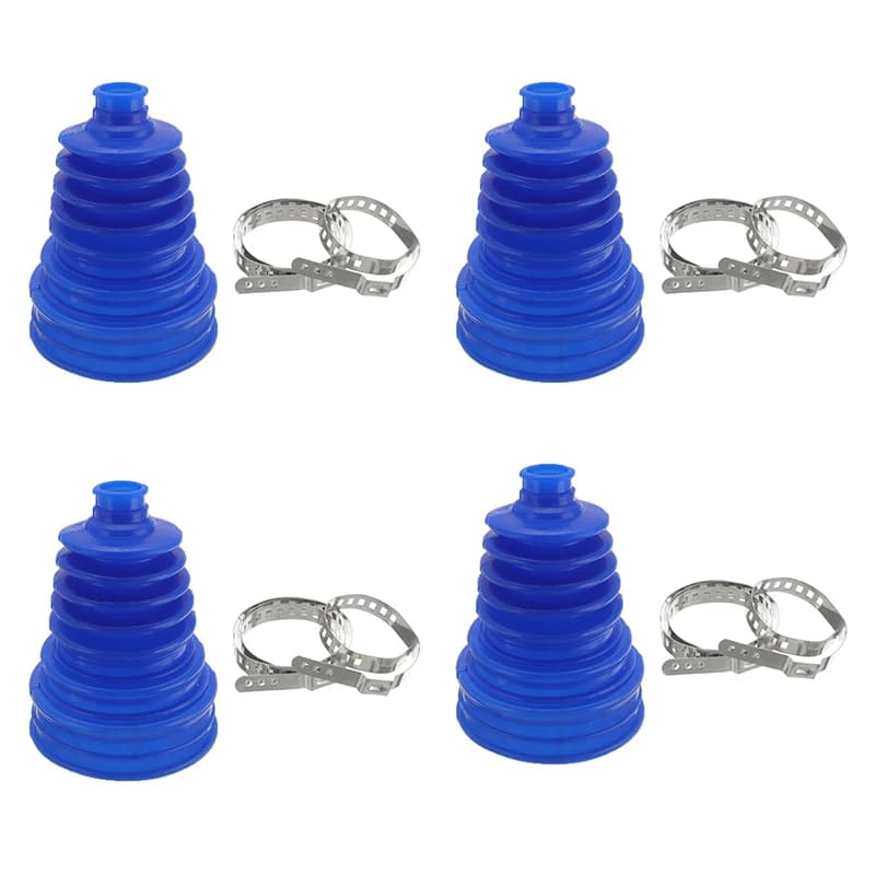 4Pcs Car Silicone Constant Speed Dust Cover Universal Ball Round Clamp Track Connector Kit CV Boot Replacement 25mm