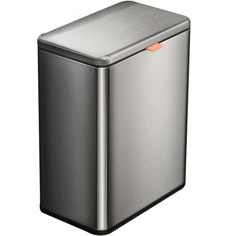 Stainless steel kitchen trash can, household toilet, living room trash can with lid