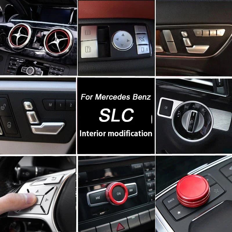 For Mercedes Benz SLC R172 SLC300 Carwheel Air Conditioned Vent Exit Frame Trim Button Cover Edit Interior