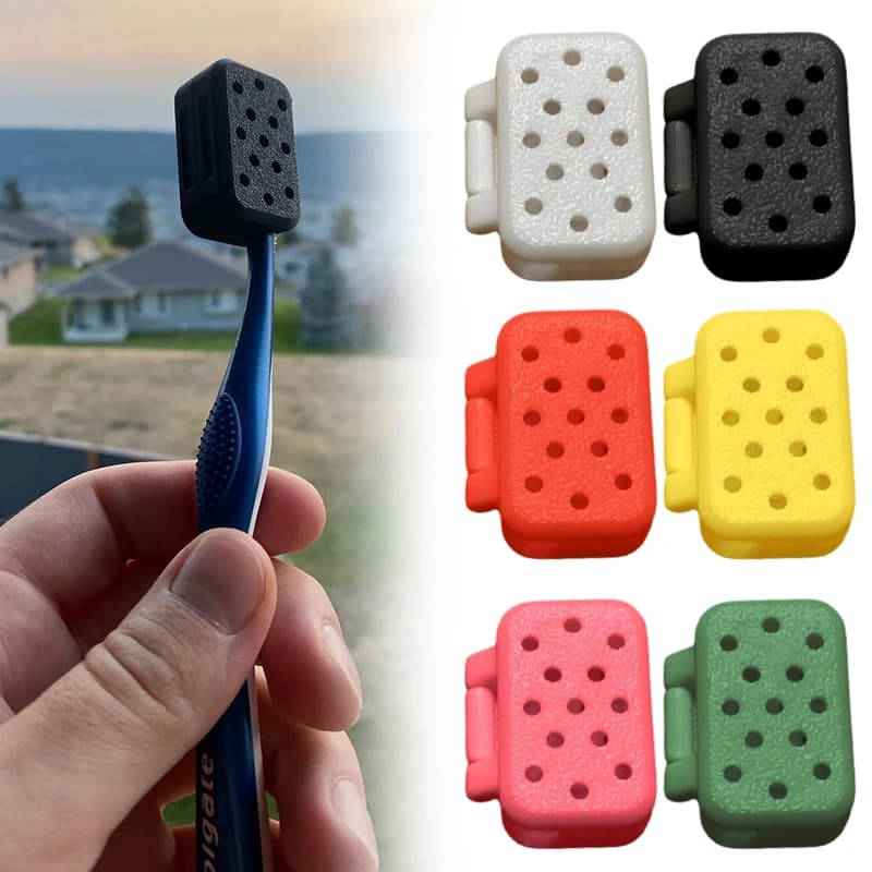 Porta spazzolino portatile da viaggio a casa Clip Tappo protettivo per spazzolino Mini scatola portaoggetti per testina per spazzolino Custodia universale per spazzolino da denti