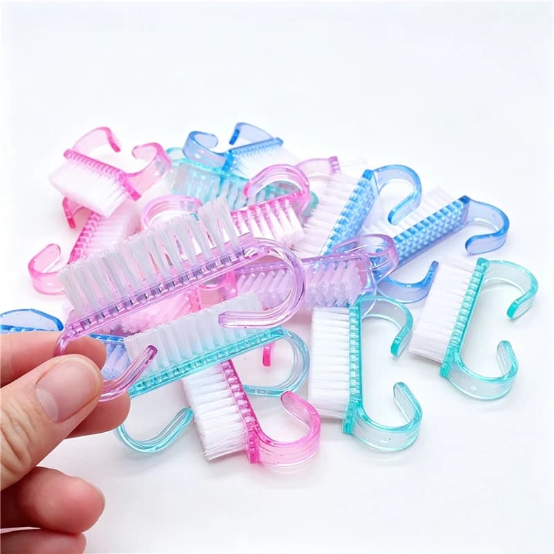 10/50Pcs Acrylic Nail Art Brushes Dust Removal Plastic Cleaning Brush Kitchen Toilet Tile Joints Bristle Cleaner Brushes