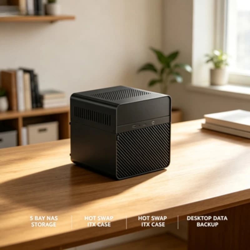Nas Case 5 Bay Hot Swap Itx Storage Chassis Multi Hard Disk Position Desktop Computer Server Storage Cabinet For Home Data