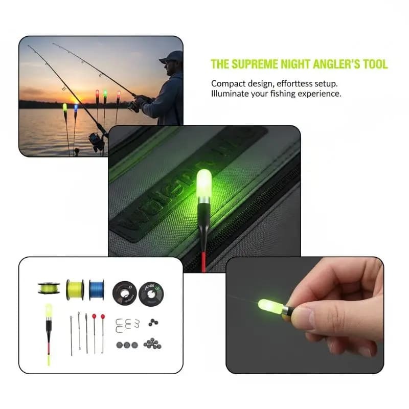 5Pcs LED Luminous Fishing Floats Multi-Color Night Light Ideal for Night Anglers Durable and Versatile