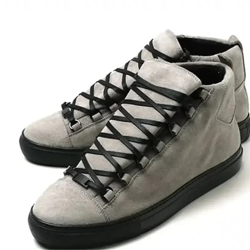 Scarpe giornaliere da corsa personalizzate con lacci piatti in pelle casual