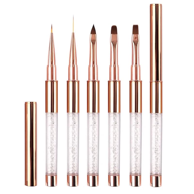 NUOVO 1/5 PCS Pennello per unghie per manicure Pennello per unghie in acrilico Pennello per salone Gadget Forniture per unghie per professionisti ZJS01