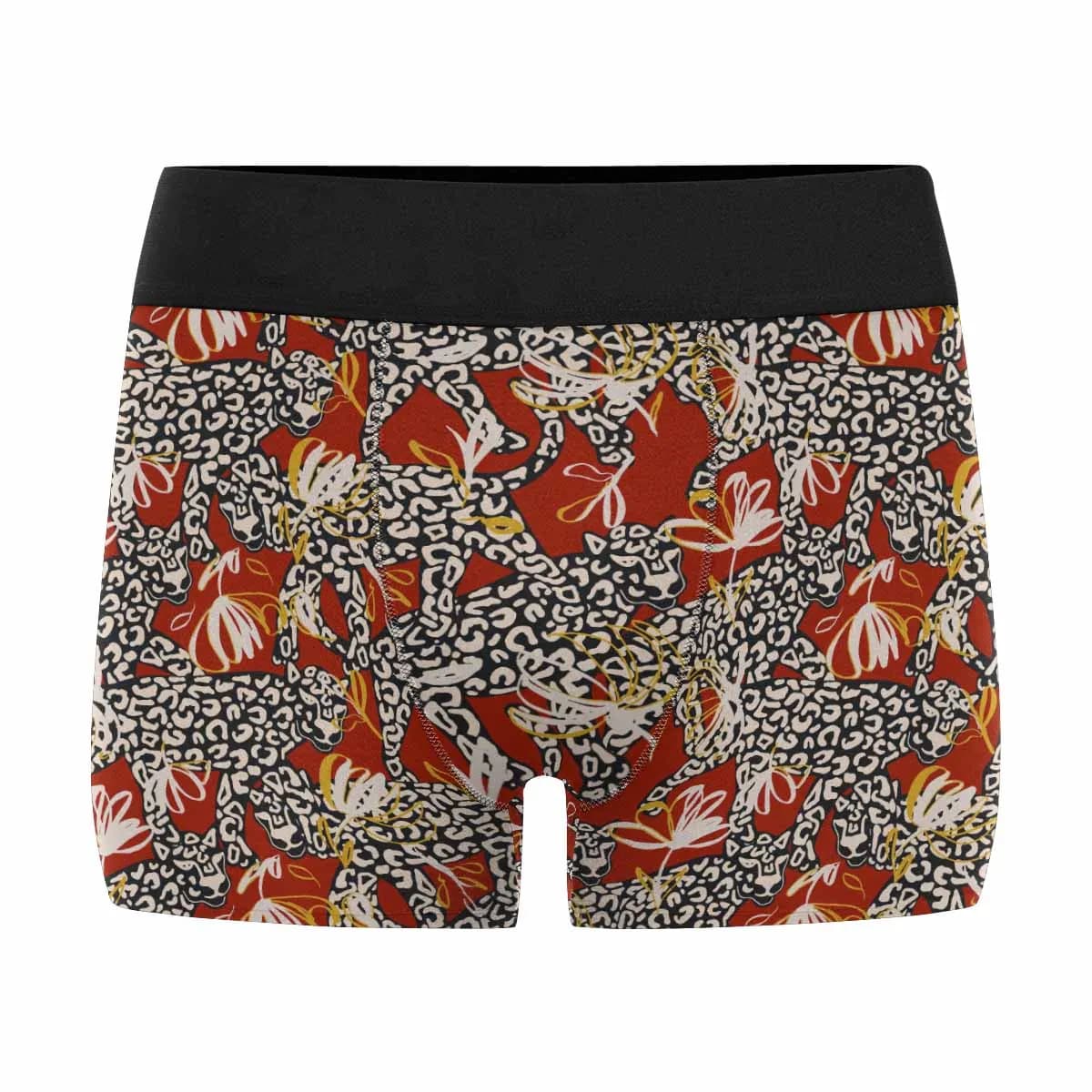 Boxer da uomo con stampa floreale leopardata, intimo per uomo, fidanzato, marito, regalo di compleanno e di San Valentino