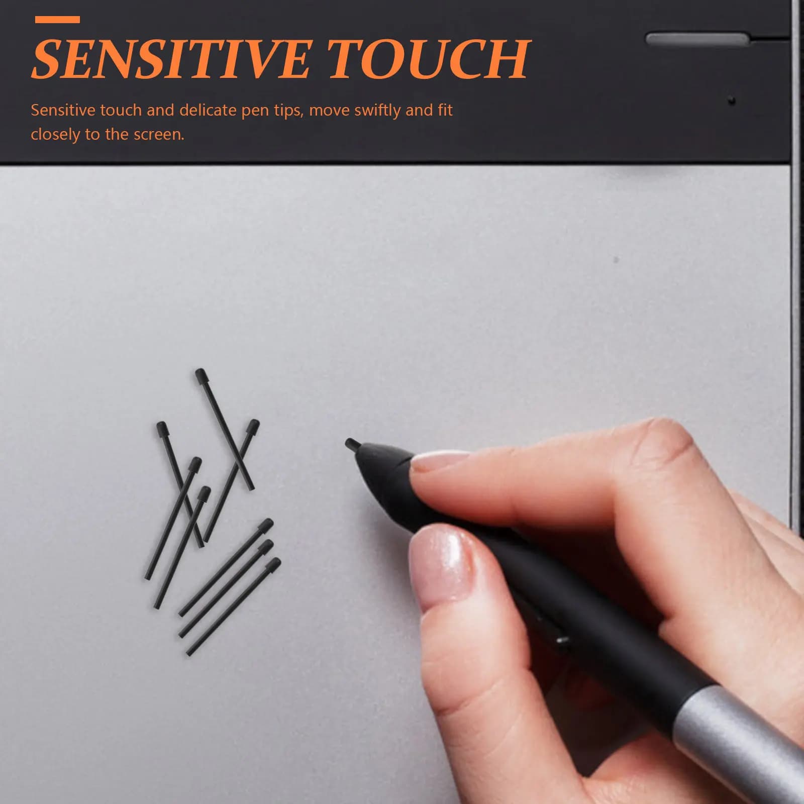 30 pezzi di punte di ricambio per penna touchscreen, forniture per penna per tablet grafico, punta robusta e delicata, senza sbavature