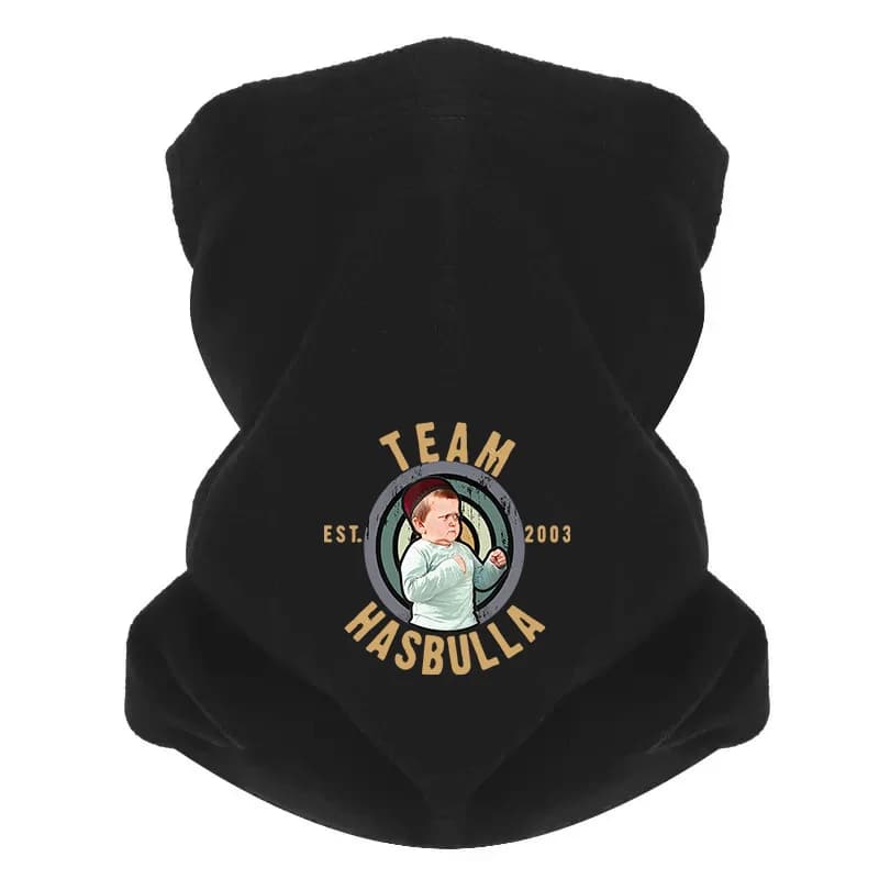 Team Hasbulla Retro Ritratto Design Uomo Sciarpa da esterno Maschera Ghetta per il collo Cappello Berretto da donna Copricapo Antivento Tenere al caldo Inverno Multifu