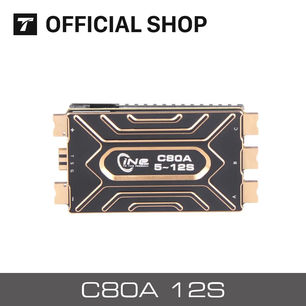 T-MOTOR Hobby C80A 5-12S 5-12S Singolo ESC CINE Serie ESC Efficiente PCB Dissipazione del Calore Design Per RC Drone FPV