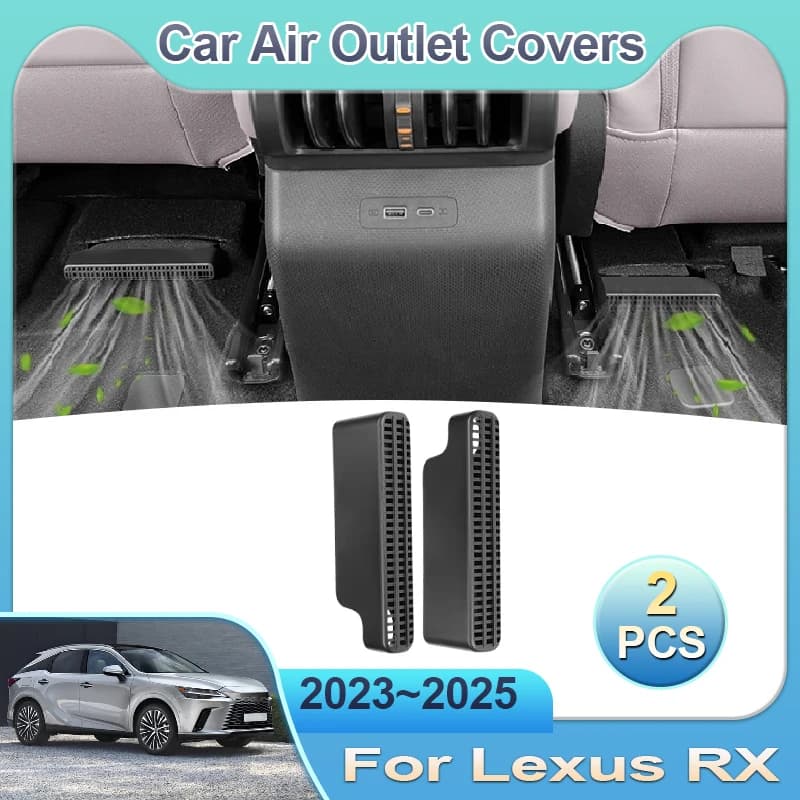 Air socket covers for Lexus RX 350 500h 450h + 2023 ~ 2025 Auto under rear seat Air conditioner venting Protective accessories