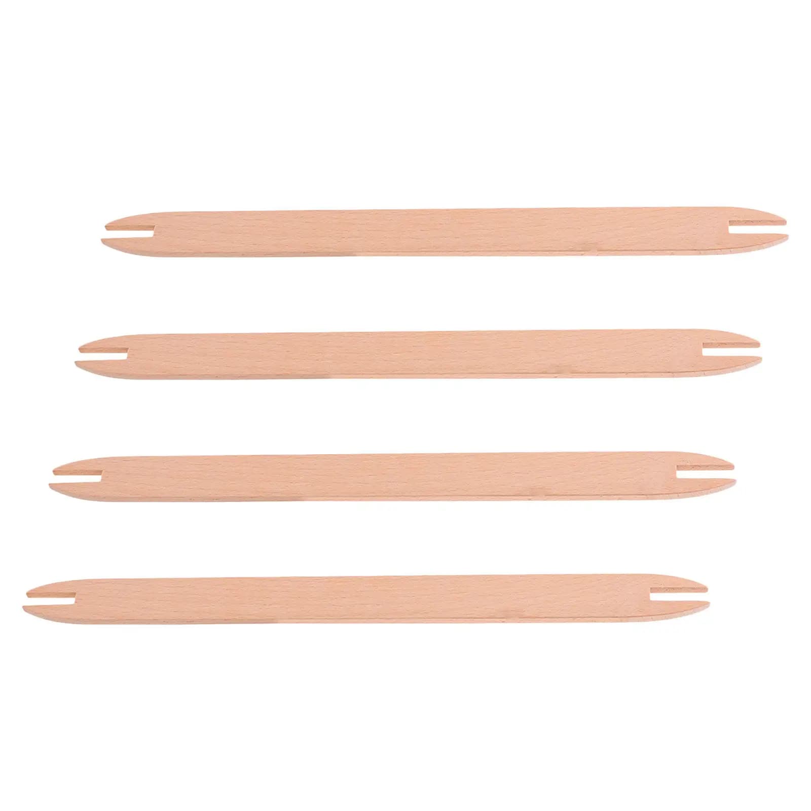 4Pcs Wooden Weaving Shuttle Stick Smooth Edge Yarn Protection Weaving Tool for Tapestry Loom DIY Craft Knitting Shuttle Needle