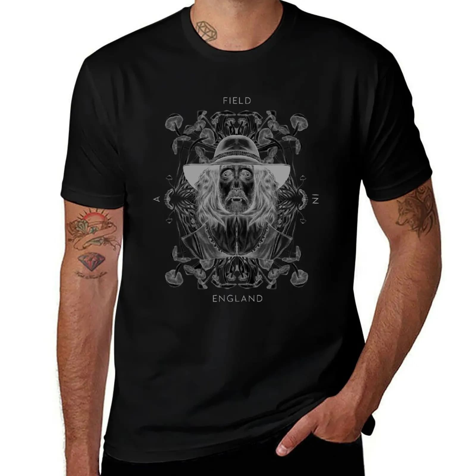 A FIELD IN ENGLAND: BLACK POSTER T-Shirt Anti-Pilling Casual T-Shirt
