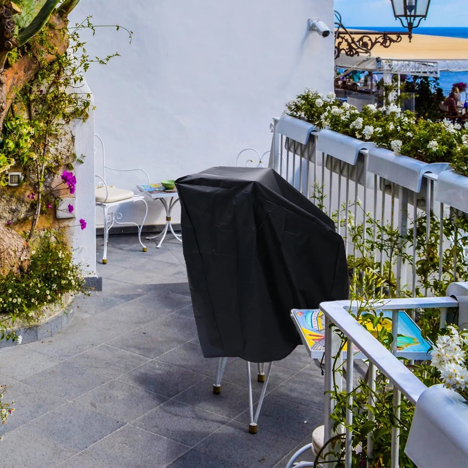 Waterproof Outdoor Furniture Cover Oxford Fabric Chair Cover Uv Resistant Fade-Proof for Patio Terrace Courtyard Garden Use
