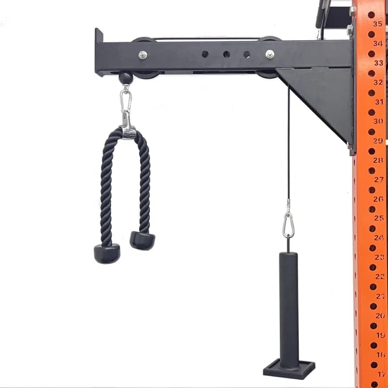 High extraction pulley rope combination for 1''' holes and 2''''' weight plates Exercise for back muscle strength for home gym
