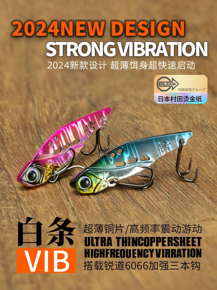 NUNATAK Metallo VIB Esca 5g/7g/10g/14g Ad Alta Frequenza Tremor VIB Bass Lure Duro Minnow TROUT Esche Affondamento Esca Incandescente Mare richiamo