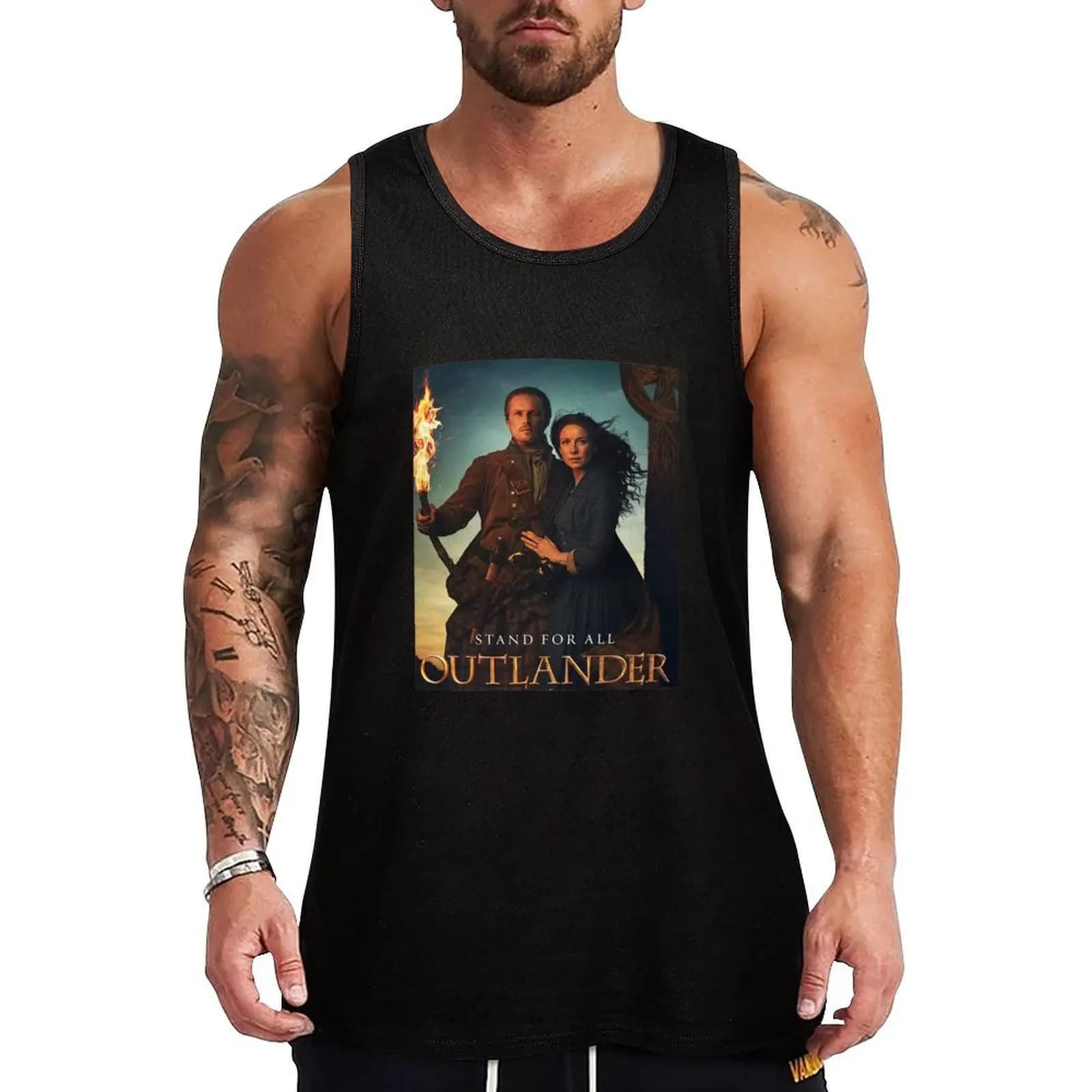 Outlander Stand For All Jamie and Claire Tank Top Canotta ampia da indossare ogni giorno, senza maniche, per l'uso quotidiano estivo
