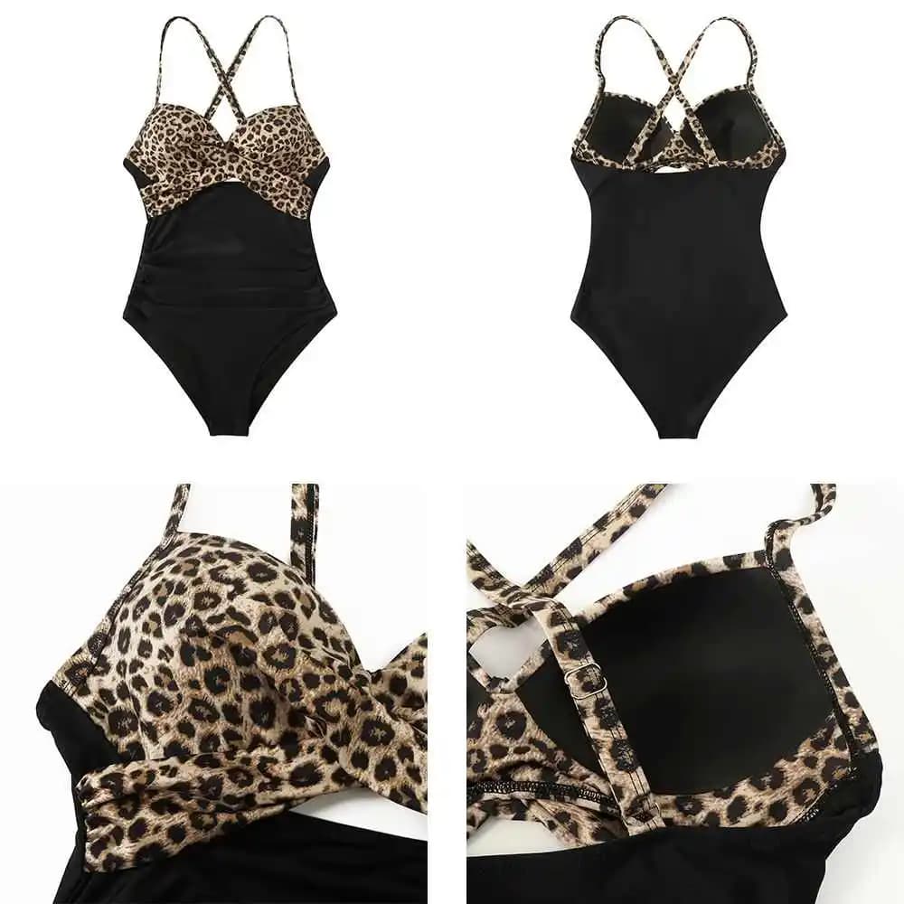 Costume da bagno intero a vita alta tinta unita, monokini a vita alta, slip, scollo a V, manica corta, abbigliamento sportivo per il tempo libero