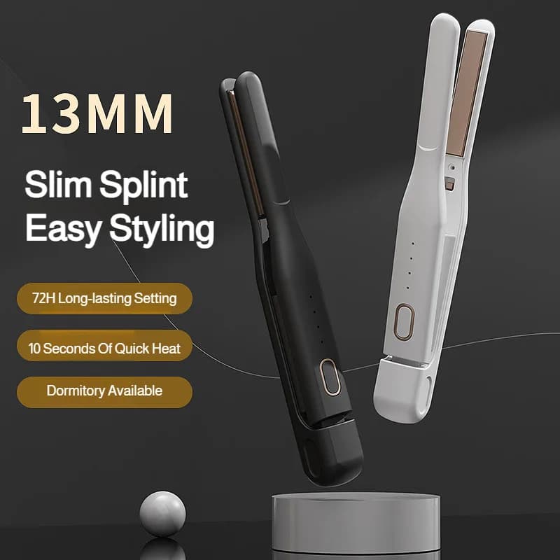 Men's hair plate Hair plate 4 adjustable temperature settings, fast heating 30 seconds, mini iron for smooth, shiny and Hea