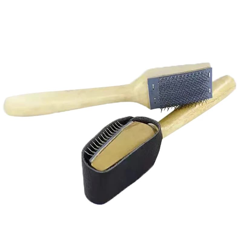 1PC in legno scamosciato suola filo spazzola per scarpe detergenti ballerine scarpe da ballo spazzole per la pulizia spazzole per scarpe per la pulizia della casa calzature