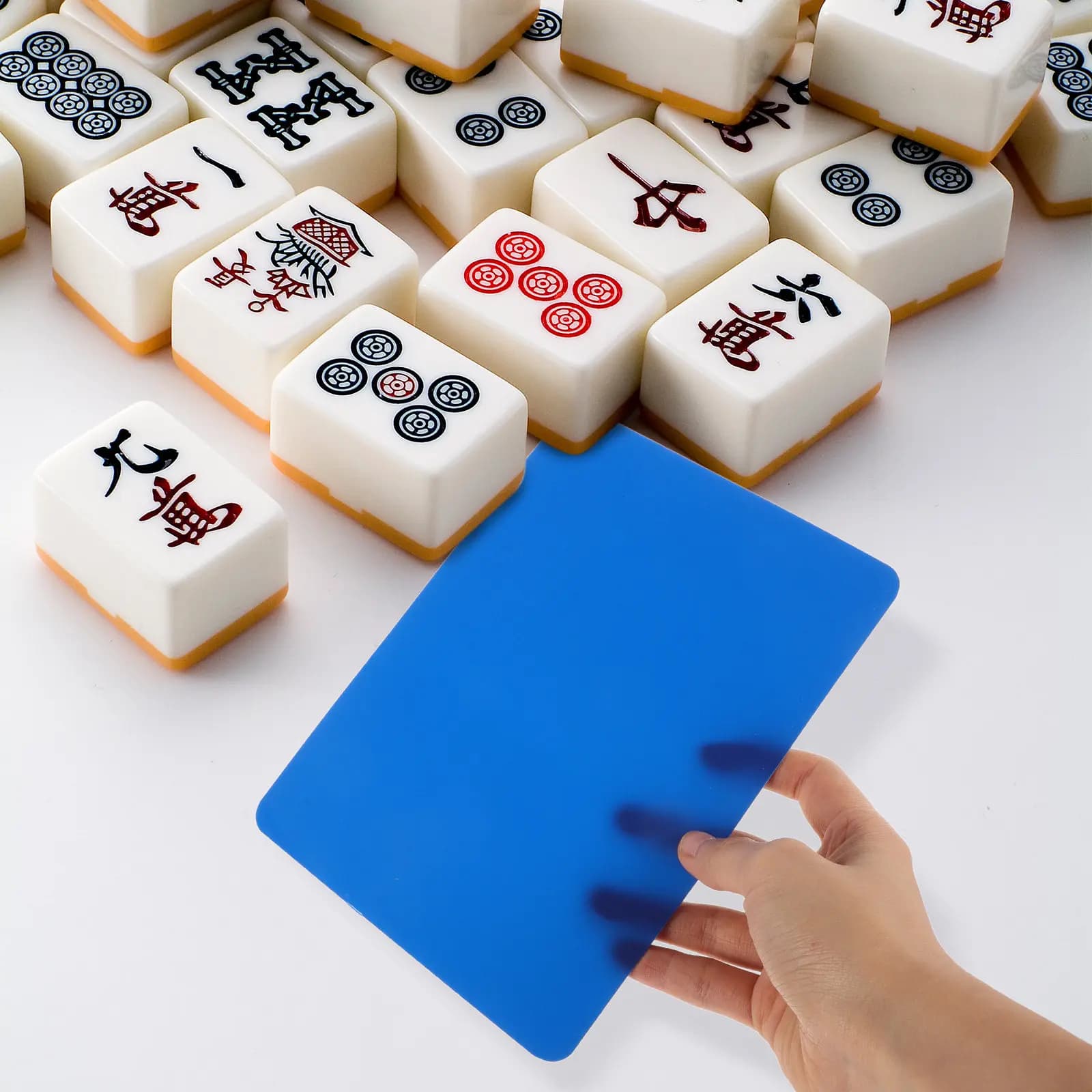 8Pcs Mahjong Tile Shuffling Tool Mahjong Tile Push Board Compact Portable Design for Players All Ages Easy Fun Game