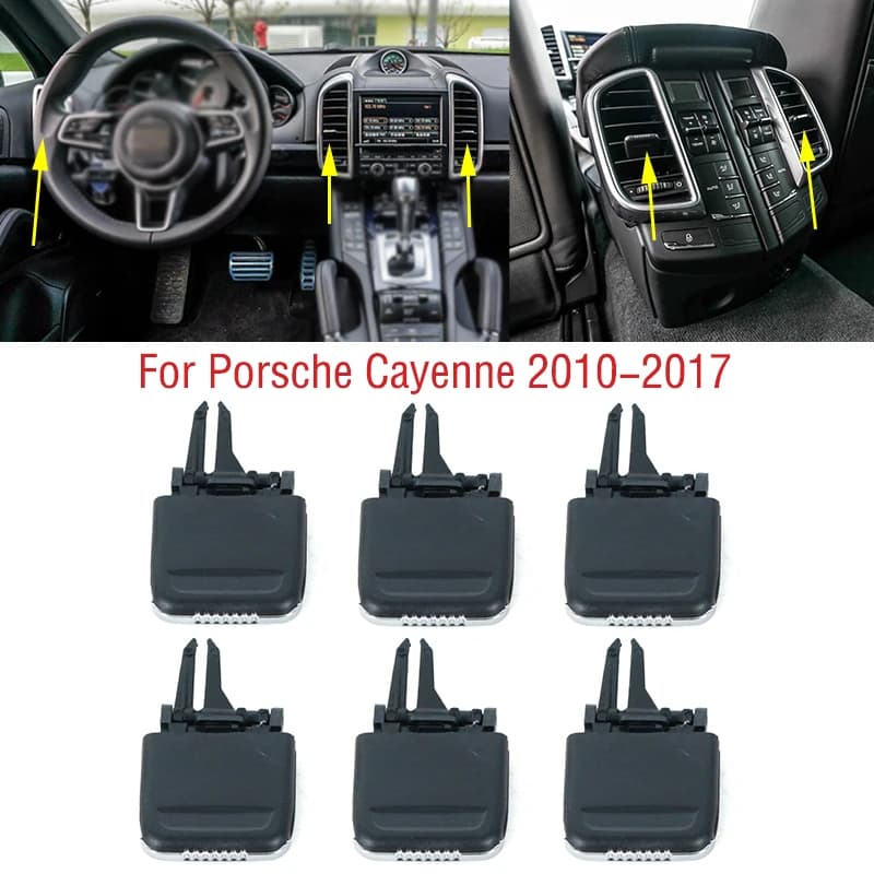 Per Porsche Cayenne 2010-2017 Auto Cruscotto Anteriore Posteriore Aria Condizionata Uscita A/C Aria Condizionata Prese D'aria Tab Clip Pick