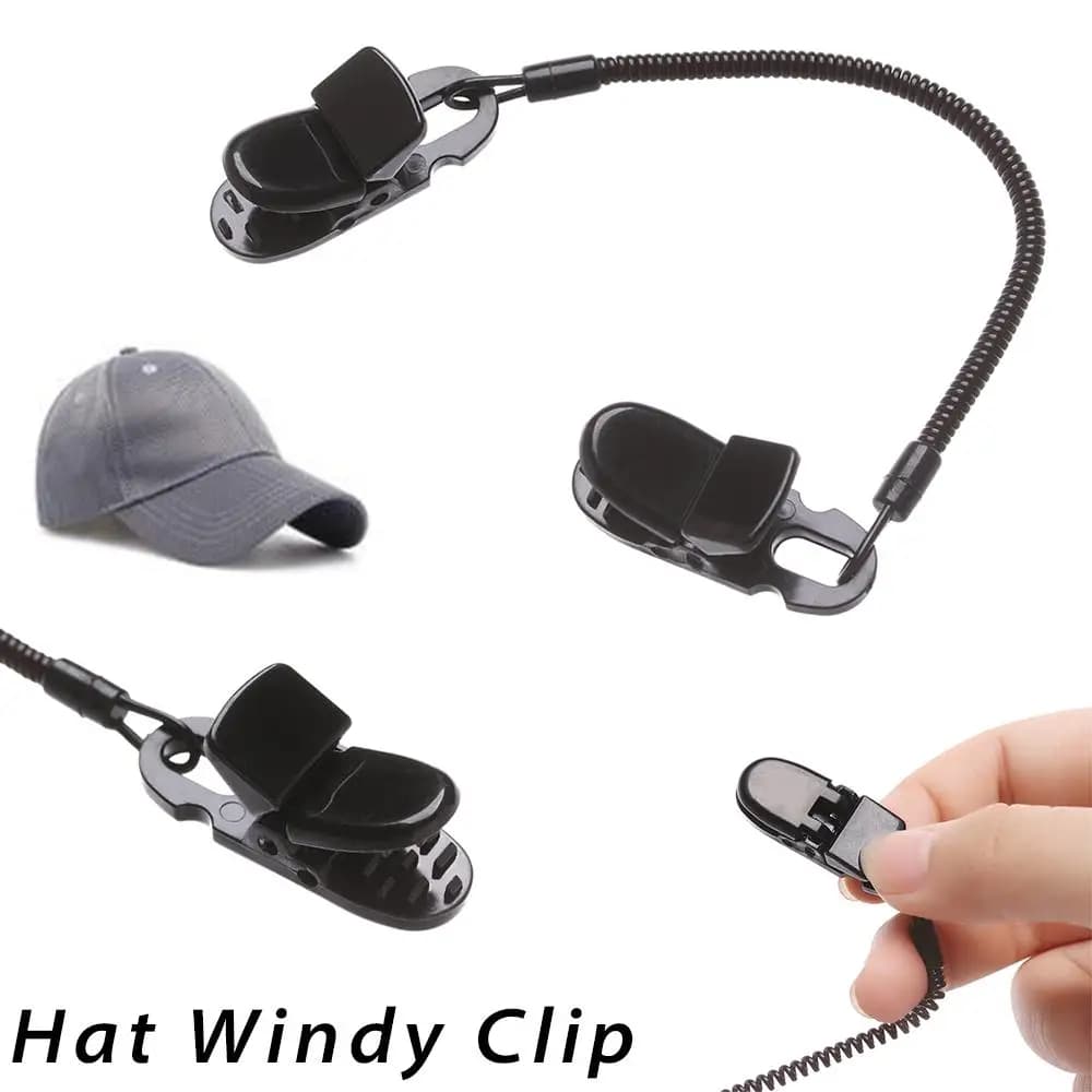 Hot Fishing Accessories Black Hat Windy Clip Fishing Cap Holder Eyewear Retainer Plastic Windproof Clips