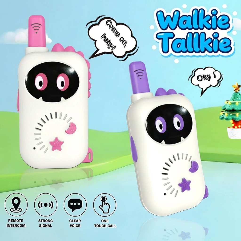 2 Pezzi Mini Walkie Talkie Giocattoli per Bambini, Ricetrasmittenti Portatili a Lungo Raggio per Esterni, Regalo per Ragazzi e Ragazze