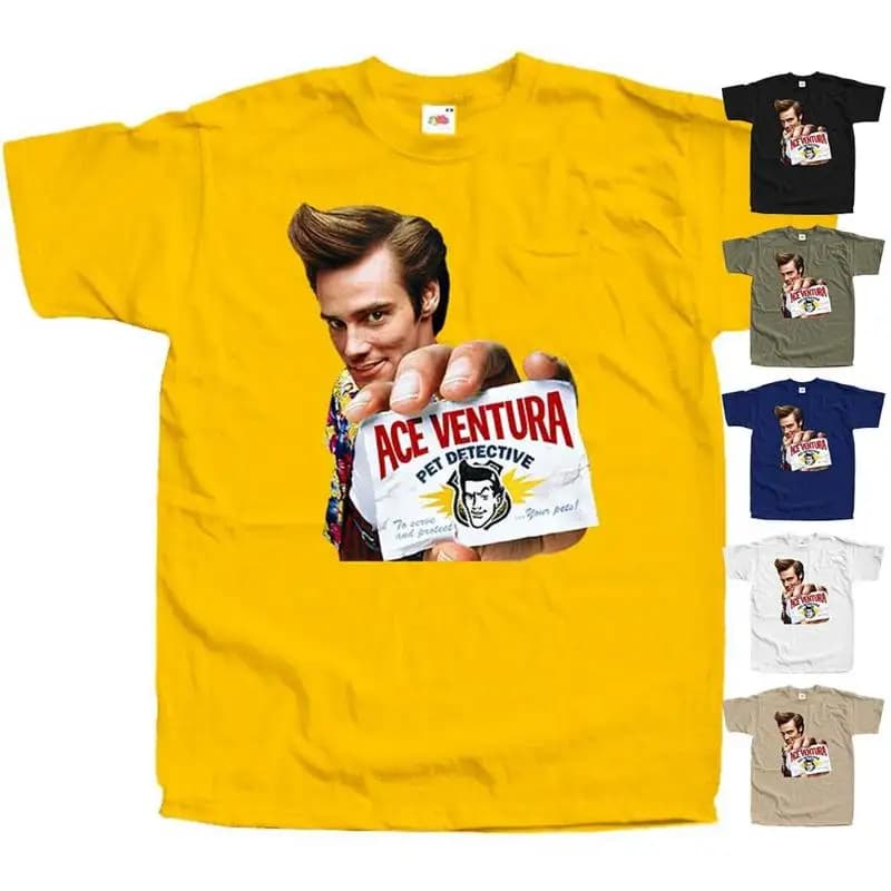 ACE VENTURA PET DETECTIVE V3 MOVIE DTG PRINT MEN T SHIRT ALL SIZES S-5XL