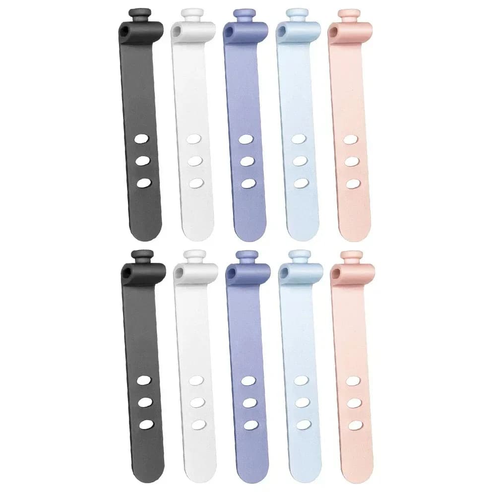10-1 pz Riutilizzabile Fascette Fascette Cavo Organizzatore Per Il Caricatore Auricolare Mouse Cavo Organizzatore di Fissaggio Linea Dati Avvolgitore cinghia