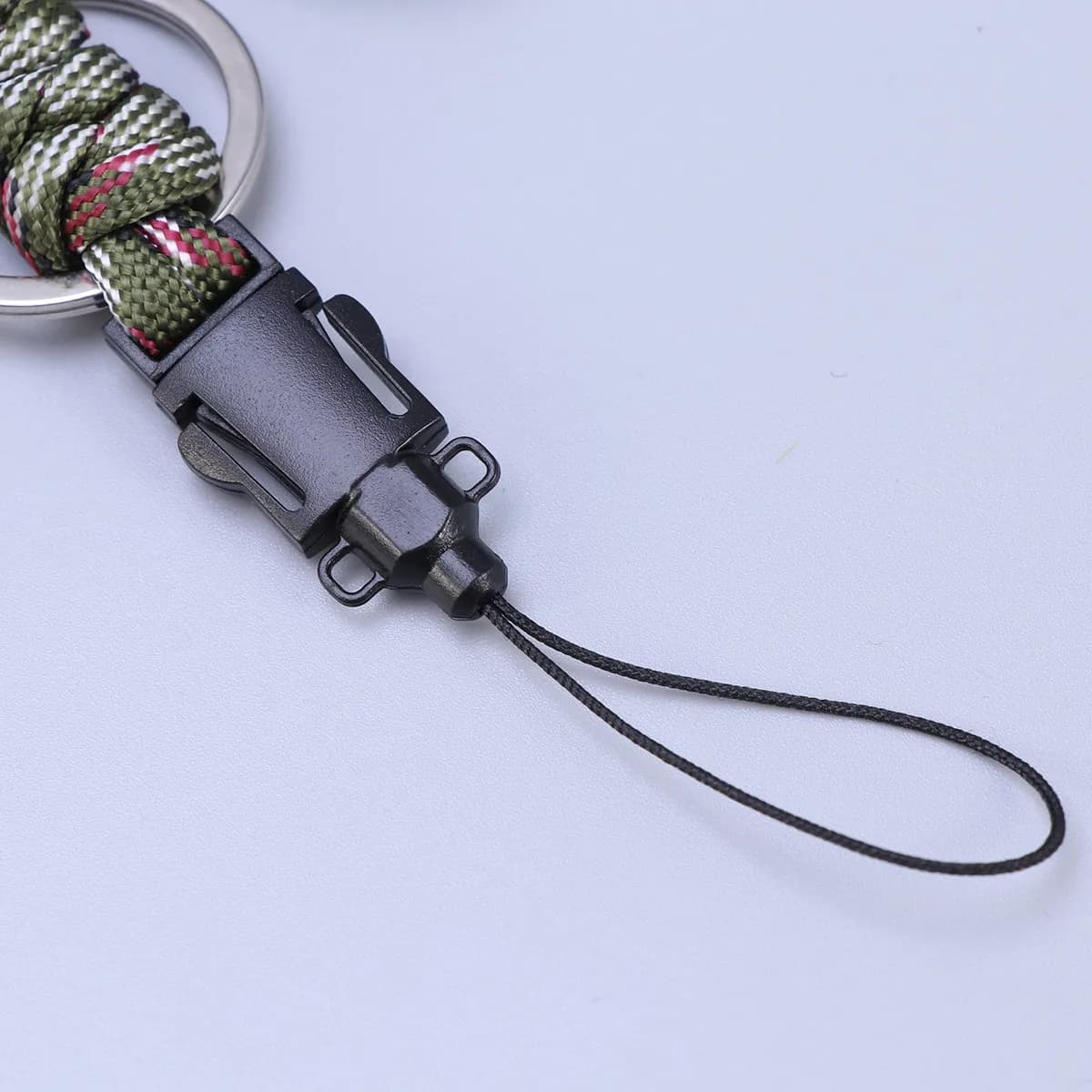 Set da 3 Pezzi - Cordino in Paracord Impermeabile per Porta Badge, Laccetto da Polso e Collo per Cellulare, Chiavetta USB, Portachiavi, Fischietto