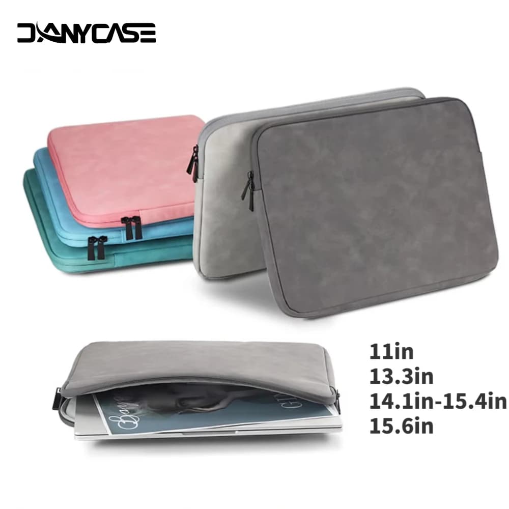 PU sheepskin leather fabric Waterproof Leather 9.7-15.6 inch Tablet PC Carrying Case Protective Notebook Shockproof Cover