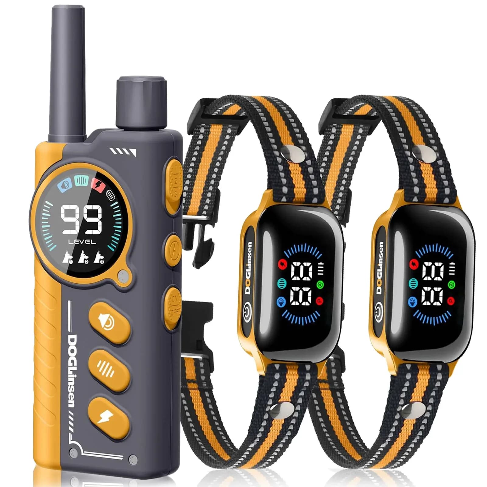 Smart 2-in-1 Auto Anti-Bark and Shock Collar for All Size Dogs,IPX7 Waterproof Dog Training Collar,3300FT Remote Electric Collar