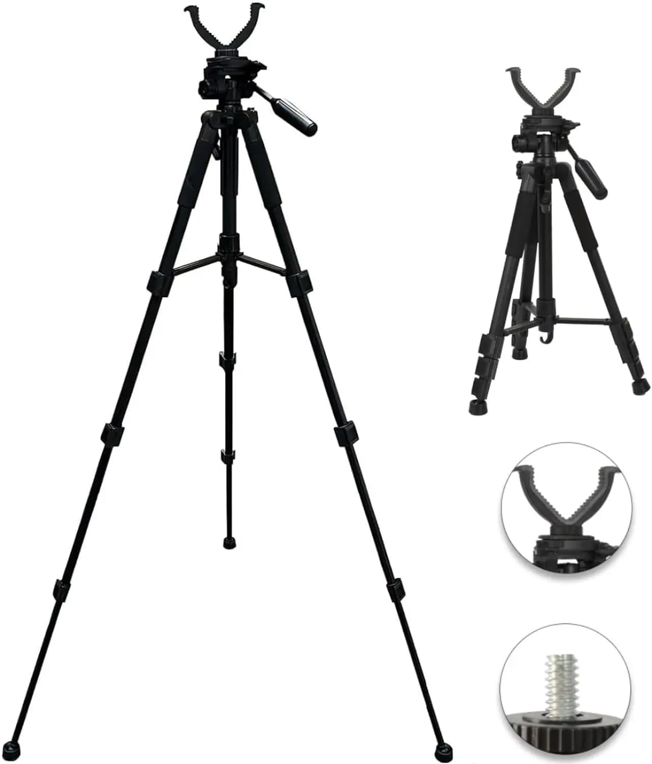Accessori per la caccia all'aperto Treppiede per caccia Porta bastoncini da tiro in alluminio V-Yoke Treppiede per fotocamera universale