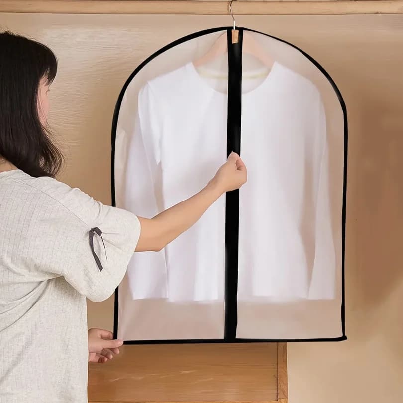 Transparent Dust Cover for Clothes, Hinge Clothes Cover, Waterproof, Coat, Dress, Dress, Wholesale Dress Organizer