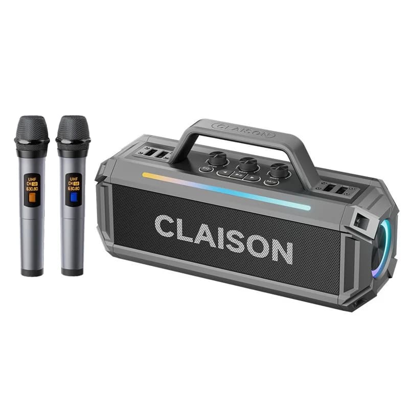 Altoparlante Bluetooth ad alta potenza da 300 W, doppi microfoni wireless, subwoofer portatile, canto karaoke, lettore musicale USB con memoria