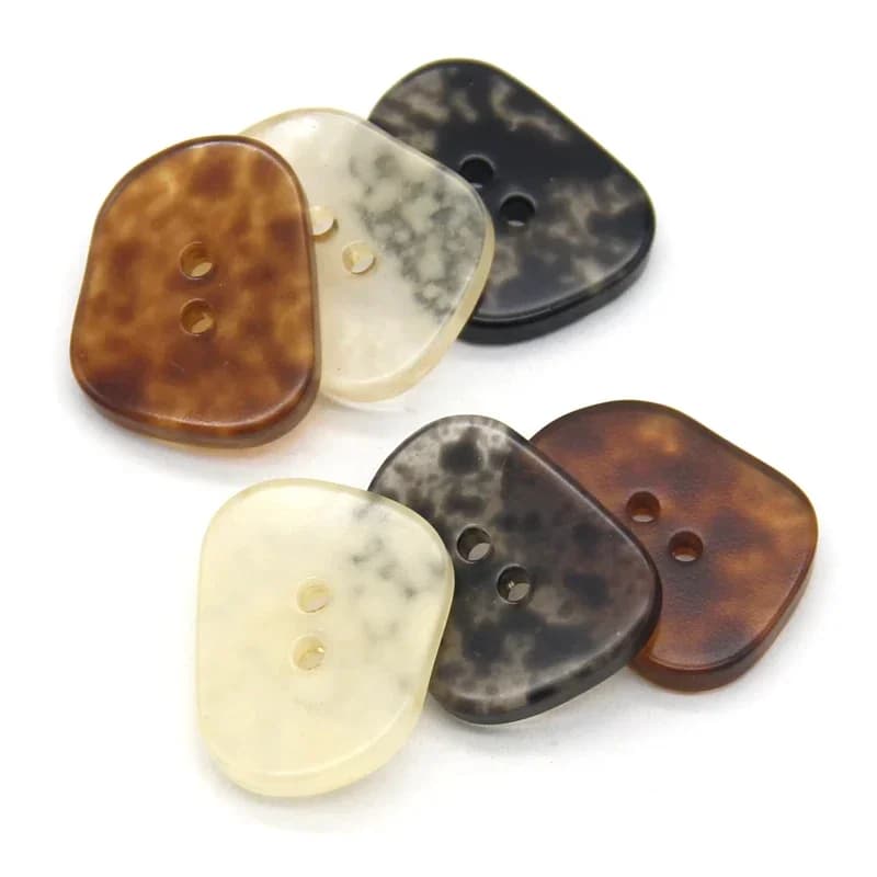 30mm 38mm 44mm Grandi bottoni in corno di resina per abbigliamento giacca maglione trasparente decorativo accessori per cucire fai da te all'ingrosso
